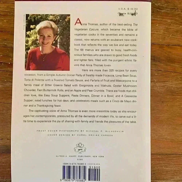 The New Vegetarian Epicure Cookbook 1996 * NWOT* - Picture 12 of 12